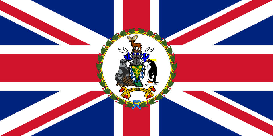 Flag Of The Commissioner For South Georgia And The South Sandwich Islands Clipart, Emblem, Symbol, Animal, Bird Free Transparent Png