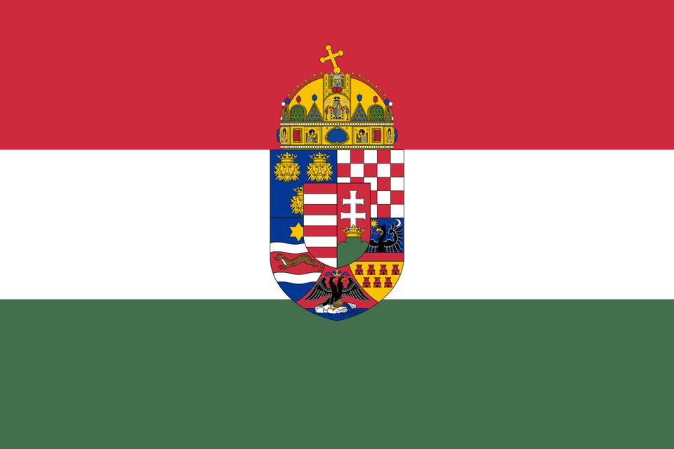 Flag Of The Common Ministries Of The Lands Of The Holy Hungarian Crown 1896 1915 3 2 Aspect Ratio Clipart Free Png Download