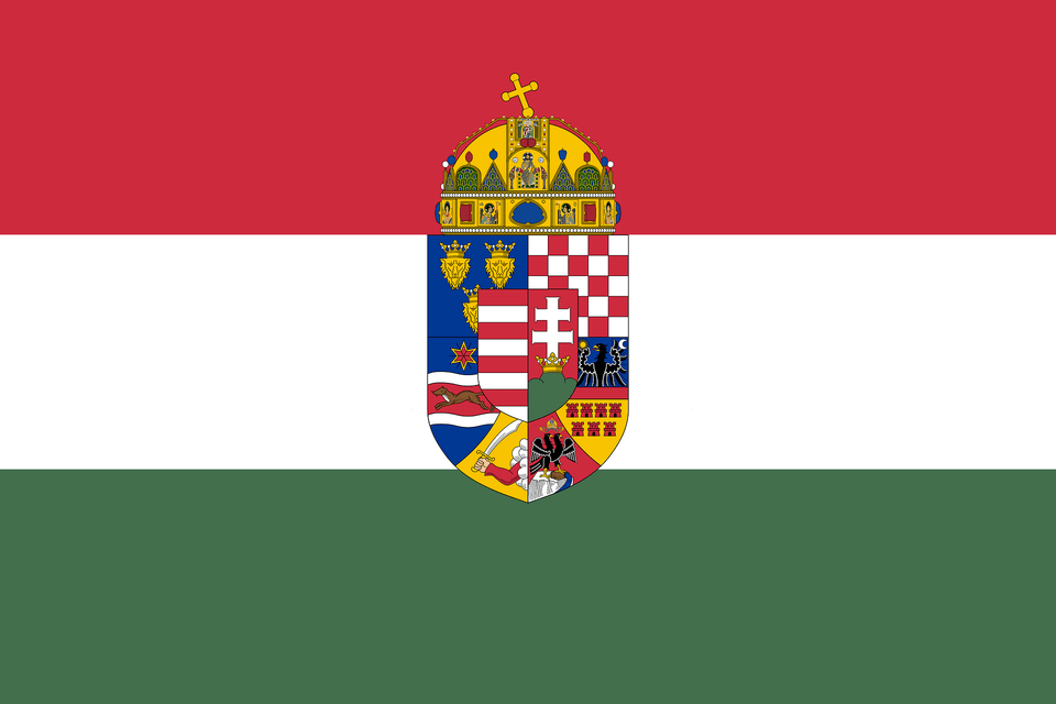 Flag Of The Common Ministries Of The Lands Of The Holy Hungarian Crown 1915 1918 3 2 Aspect Ratio Clipart Free Png Download