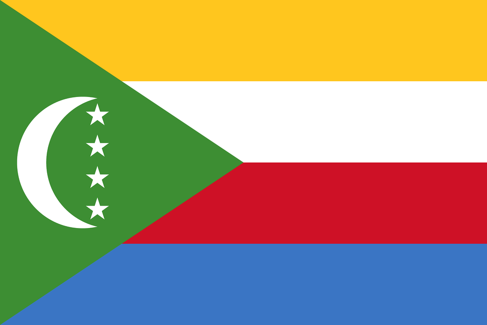 Flag Of The Comoros 3 2 Clipart Free Png
