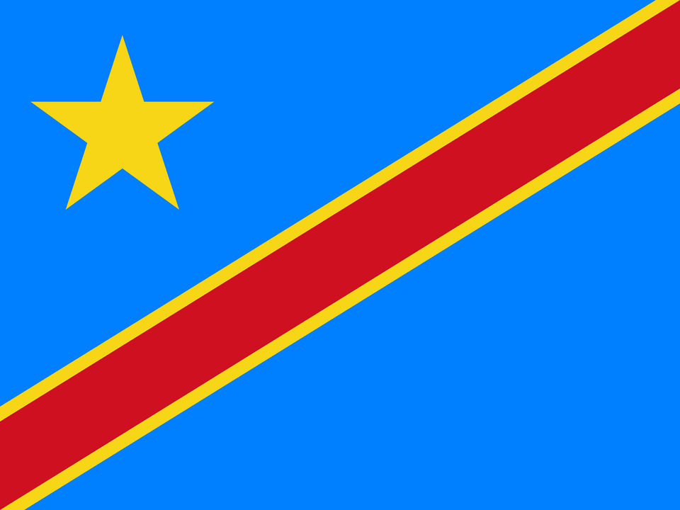 Flag Of The Democratic Republic Of The Congo Type 2 Clipart Png Image