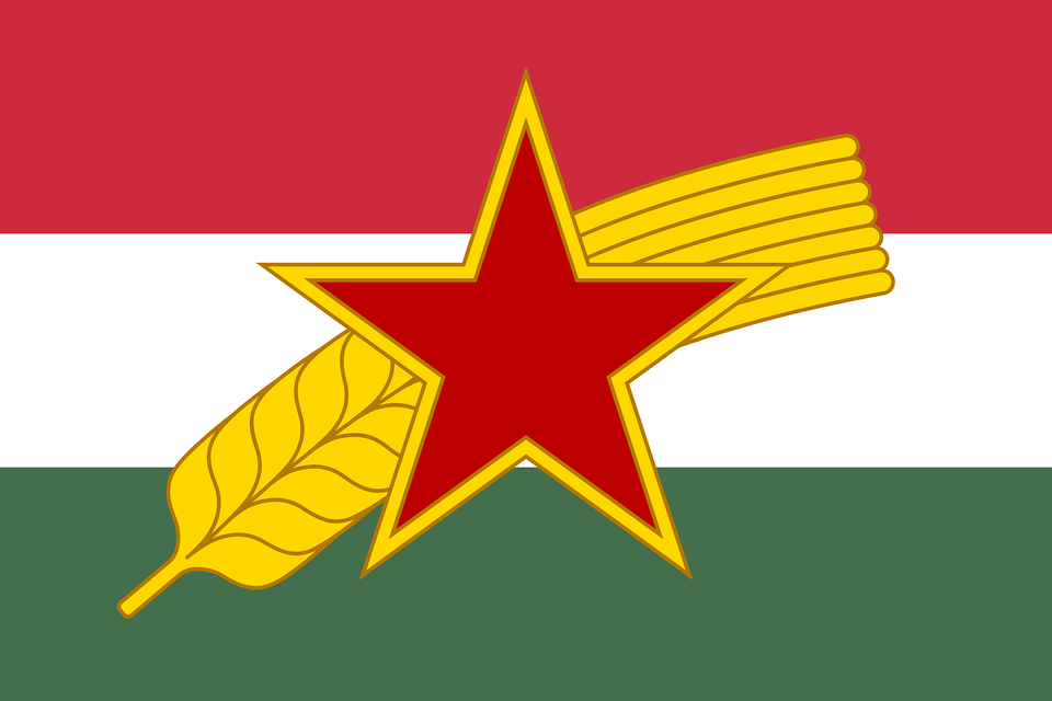 Flag Of The Hungarian Working People39s Party Clipart, Symbol, Star Symbol, Cross Free Png Download