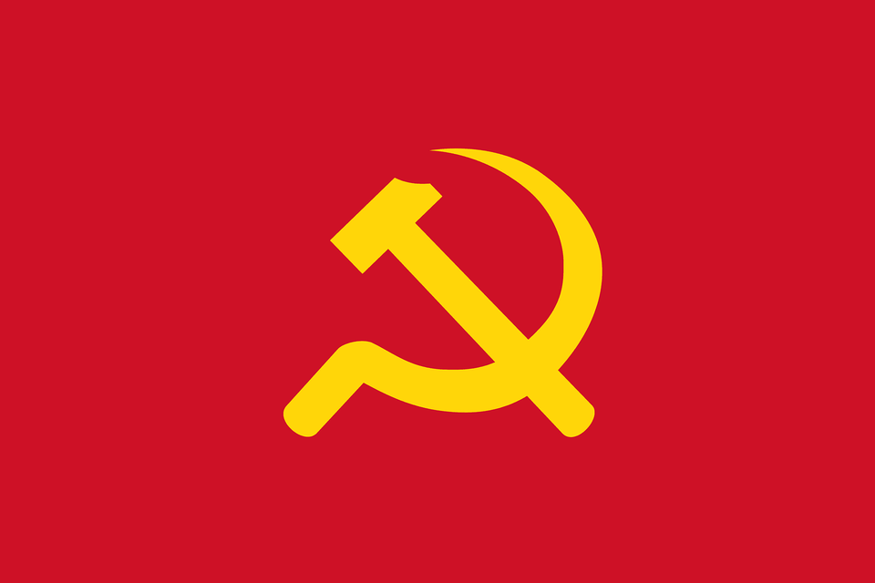 Flag Of The Lao People39s Revolutionary Party Clipart, Symbol, Sign, Dynamite, Weapon Png Image