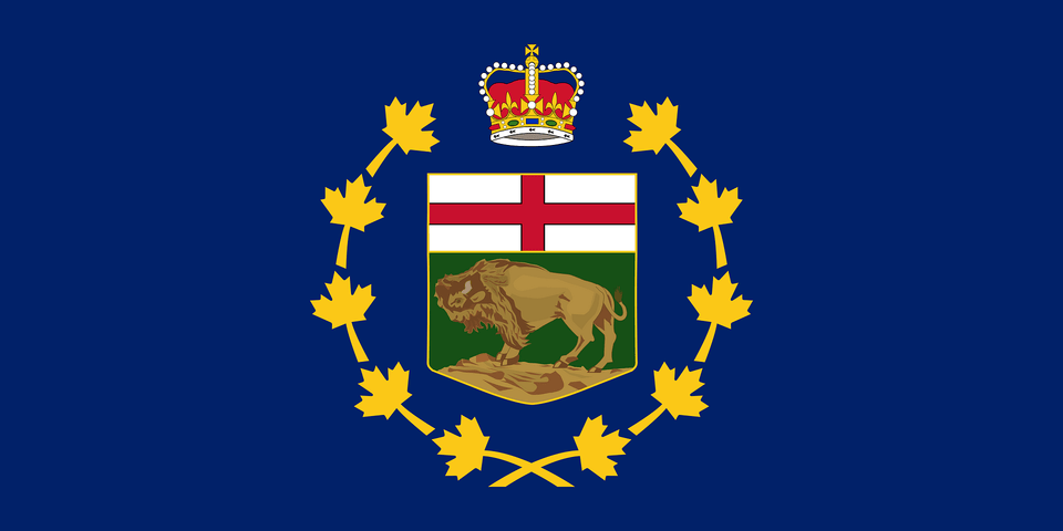 Flag Of The Lieutenant Governor Of Manitoba Clipart, Emblem, Symbol, Animal, Lion Free Png Download