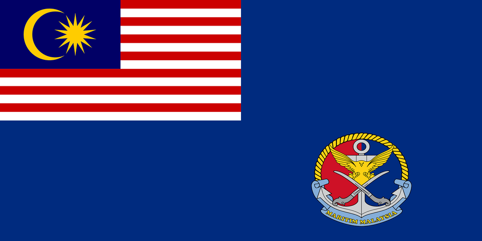 Flag Of The Malaysian Maritime Enforcement Agency Clipart, Malaysia Flag, Emblem, Symbol Free Png Download