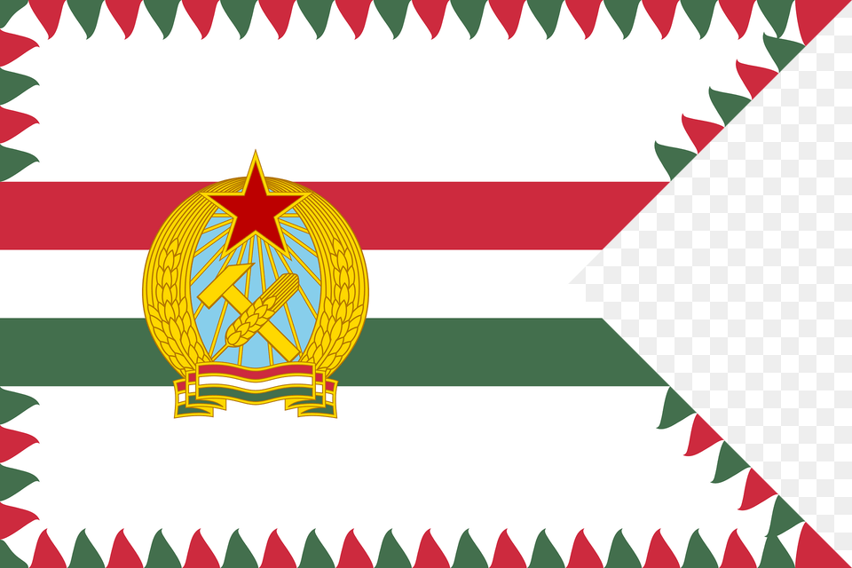 Flag Of The Minister Of Defence Of Hungary 1950 1955 Afloat Clipart, Logo, Gold Png
