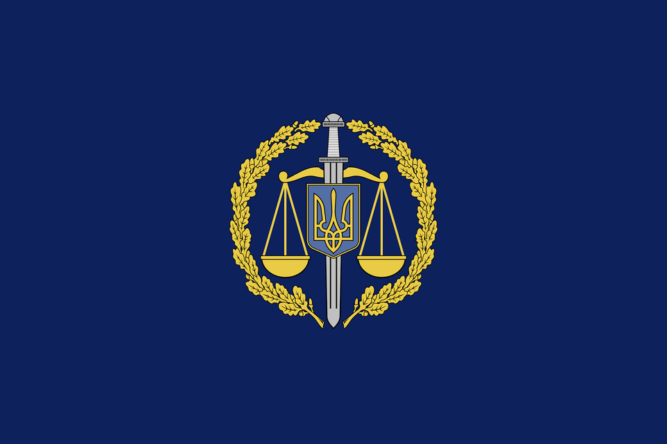 Flag Of The Office Of The Prosecutor General Of Ukraine Clipart, Emblem, Symbol, Logo Free Png