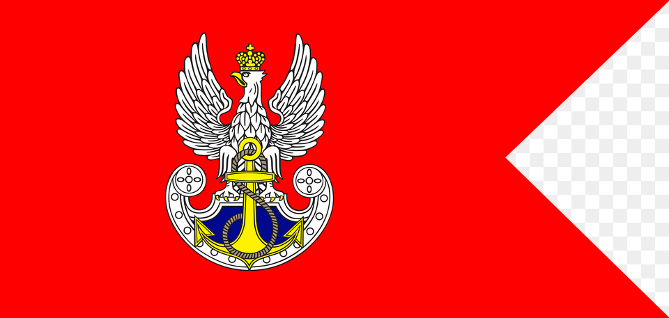 Flag Of The Polish Navy Clipart, Emblem, Symbol, Logo, Animal Free Transparent Png