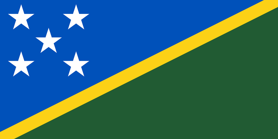 Flag Of The Solomon Islands Clipart, Symbol, Star Symbol Png Image