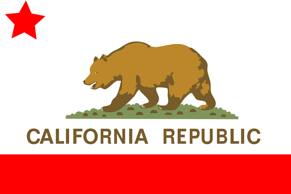 Flag Of The State Of California Clipart, Animal, Bear, Mammal, Wildlife Free Png