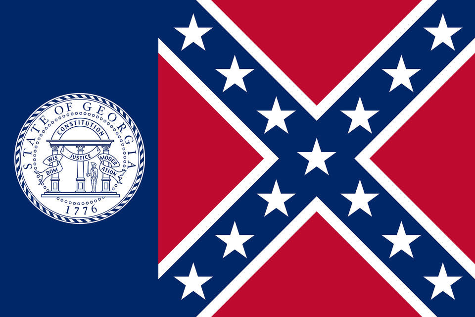 Flag Of The State Of Georgia Clipart Free Png Download