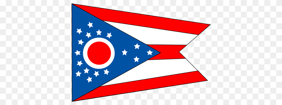 Flag Of The State Of Ohio Vector Illustration, American Flag Free Png Download