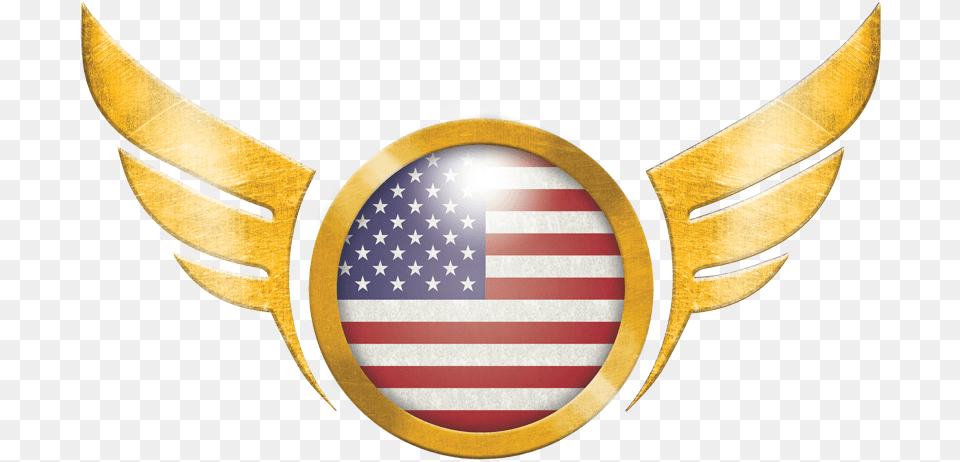 Flag Of The United States, American Flag, Gold, Symbol, Emblem Free Png Download
