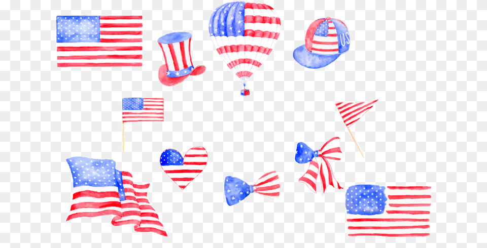 Flag Of The United States, American Flag, Balloon, Clothing, Hat Free Png