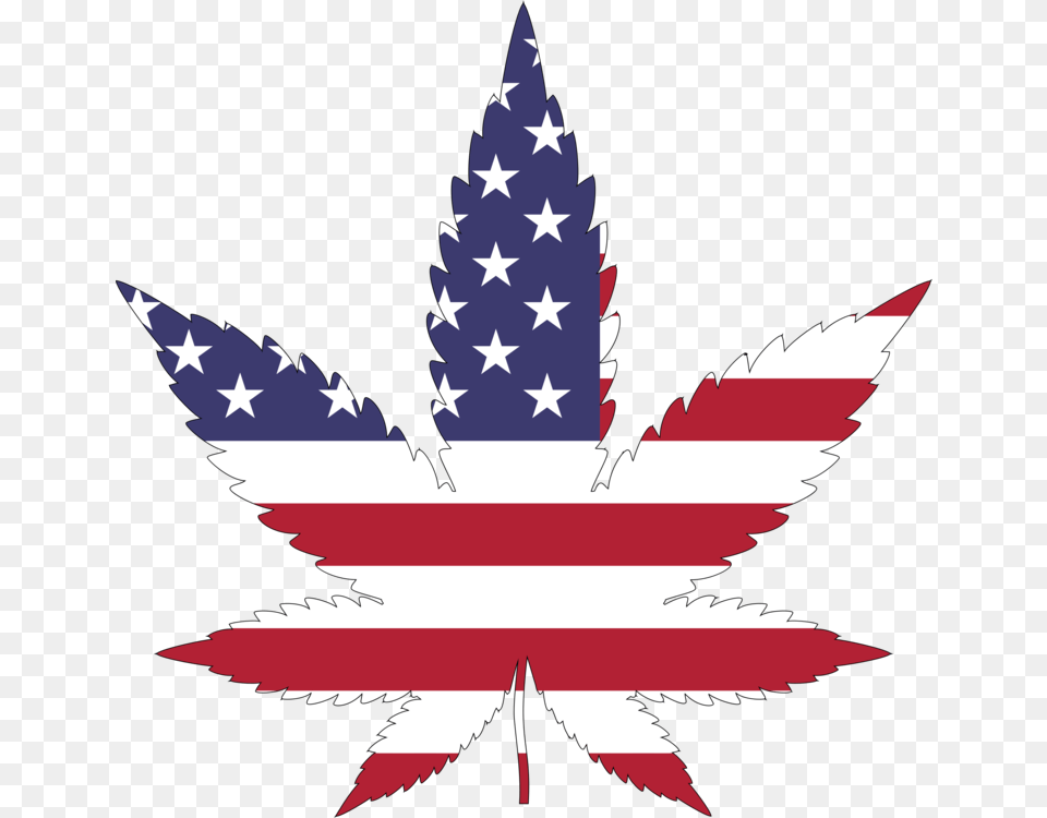 Flag Of The United States Cannabis Drug, Leaf, Plant, Animal, Fish Png