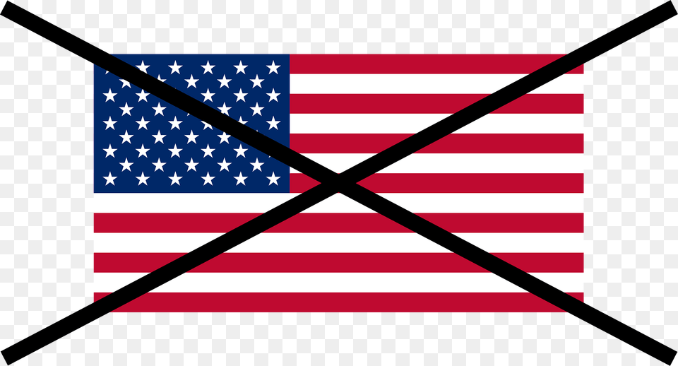 Flag Of The United States Crossed Out Clipart, American Flag Free Png