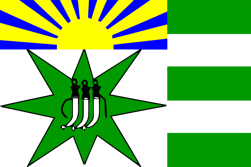 Flag Of Tiznit Province Clipart, Symbol, Star Symbol Png Image