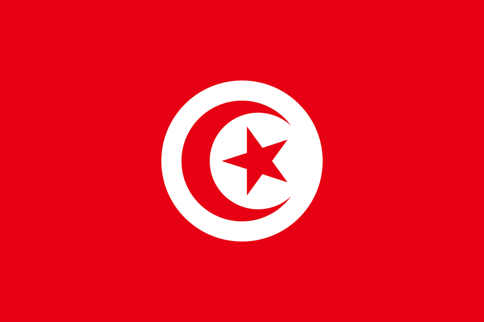 Flag Of Tunisia Clipart, Star Symbol, Symbol, Logo Png Image