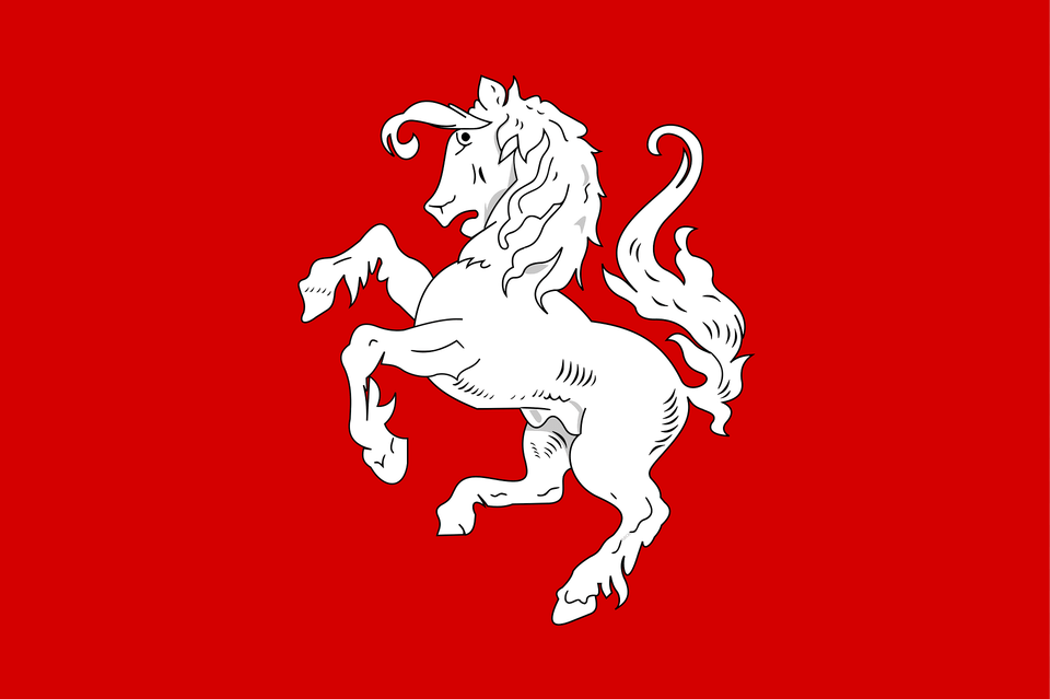 Flag Of Twente Clipart, Art, Animal, Horse, Mammal Png Image