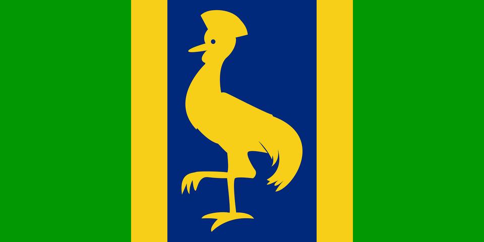 Flag Of Uganda 1962 Clipart, Animal, Bird, Crane Bird, Waterfowl Png Image