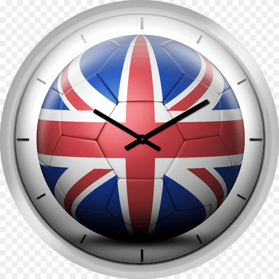 Flag Of United Kingdom On Soccer Ball Cayman Islands British Territory, Football, Soccer Ball, Sport, Clock Png Image