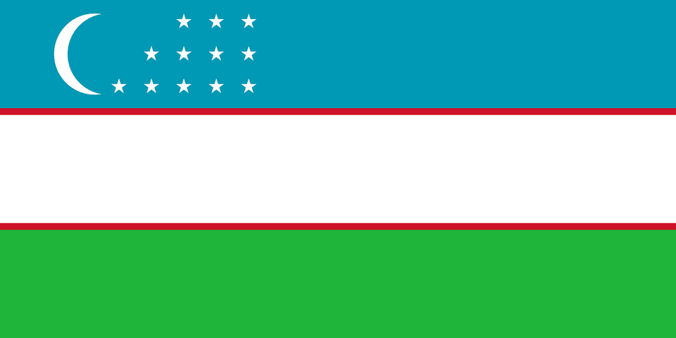 Flag Of Uzbekistan Clipart Free Transparent Png