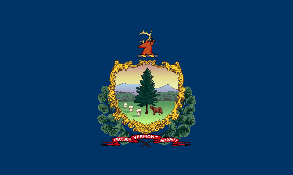 Flag Of Vermont Clipart, Emblem, Symbol Png