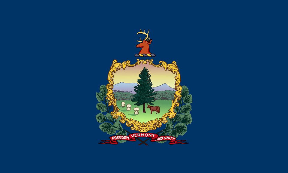 Flag Of Vermont Clipart, Emblem, Symbol Png