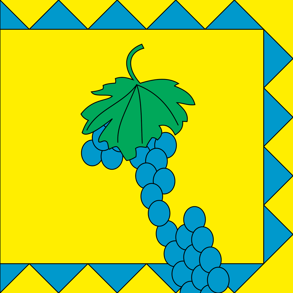 Flag Of Vynnyky Lviv Oblast Clipart, Food, Fruit, Grapes, Plant Free Png