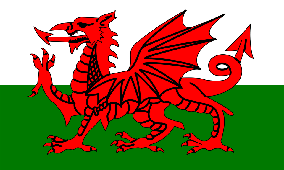 Flag Of Wales United Kingdom Clipart, Dragon, Animal, Dinosaur, Reptile Free Transparent Png