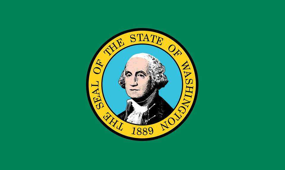 Flag Of Washington Clipart, Badge, Logo, Symbol, Adult Png Image