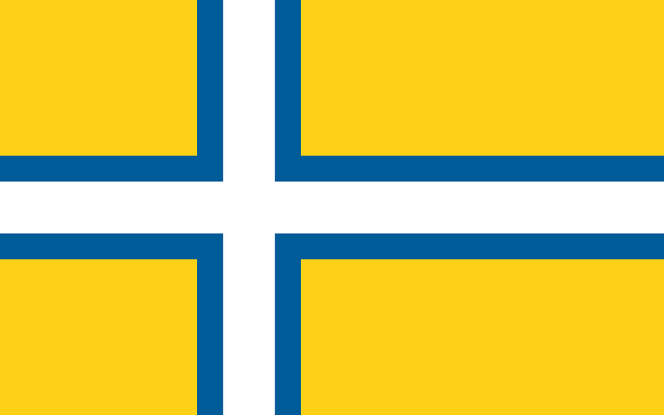 Flag Of West Sweden Clipart Free Transparent Png