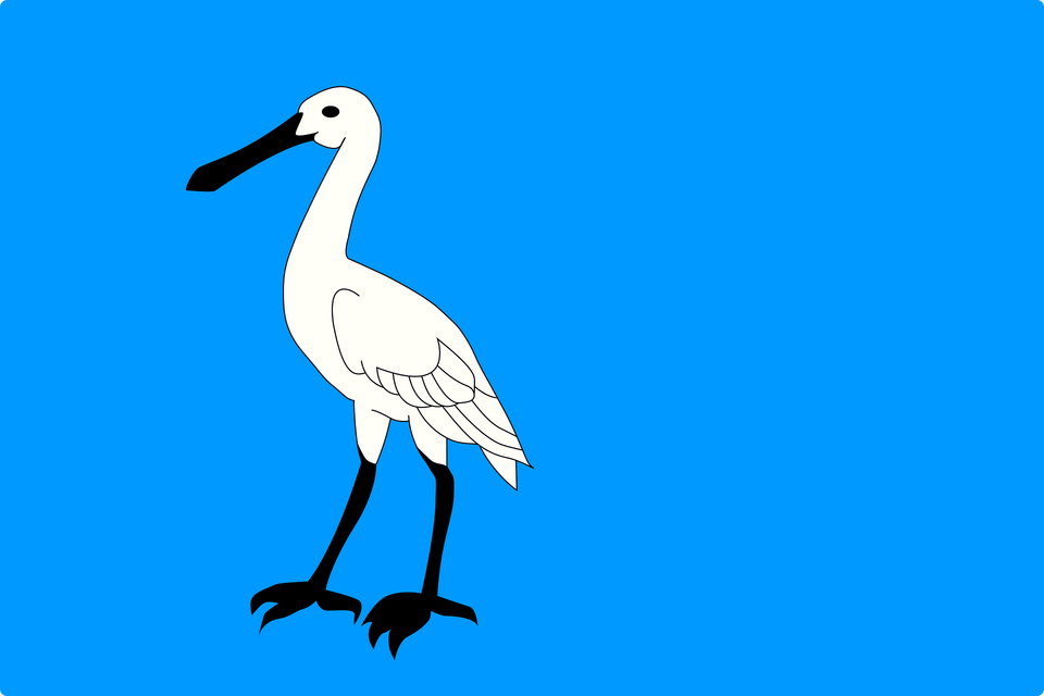 Flag Of Wormerland Clipart, Animal, Bird, Crane Bird, Waterfowl Free Png