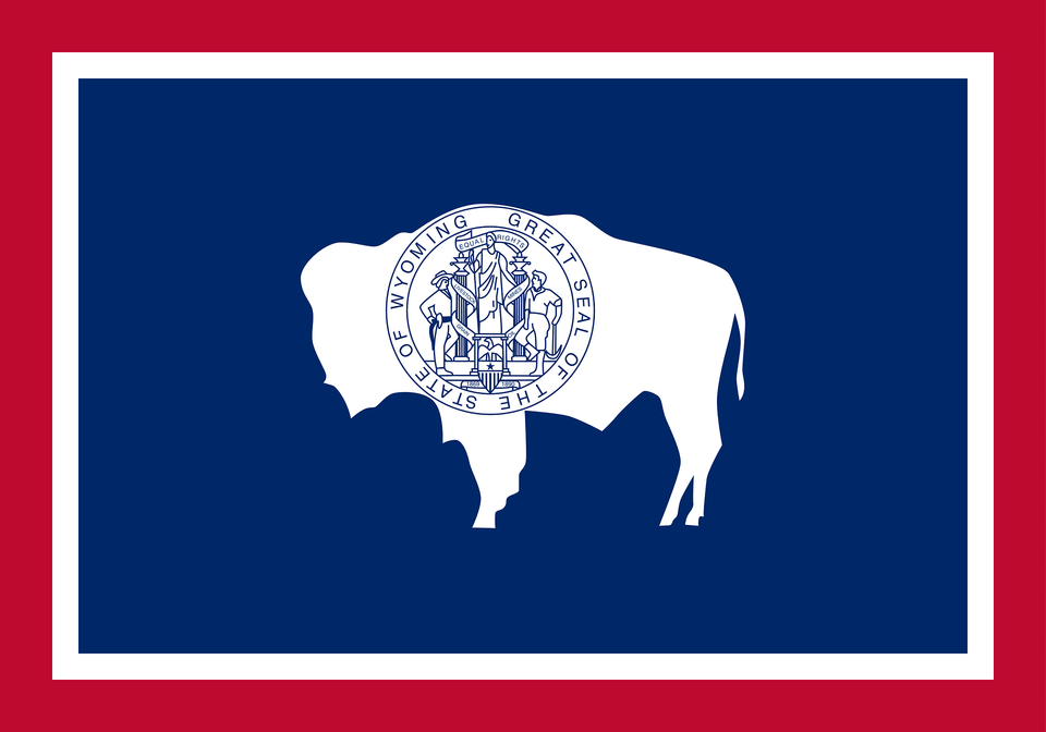 Flag Of Wyoming Clipart, Animal, Bull, Mammal, Logo Png