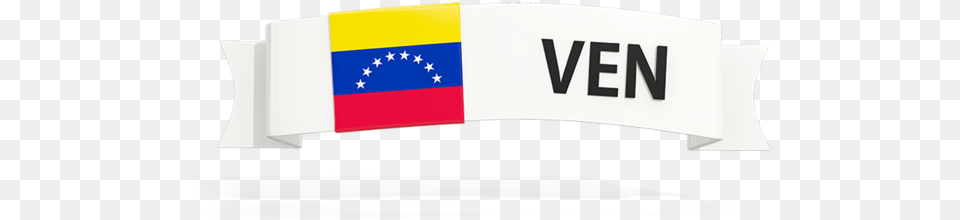 Flag On Banner Simbolos Patrios De Venezuela, Text Free Transparent Png