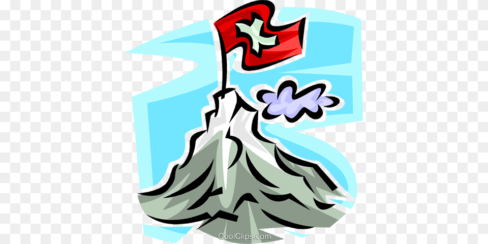 Flag On The Summit On A Mountain Royalty Vector Clip Art, Adult, Bride, Female, Person Free Png