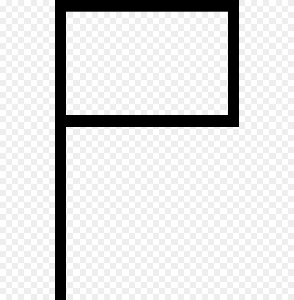 Flag Outline Of Rectangular Shape Icon, White Board Free Png Download