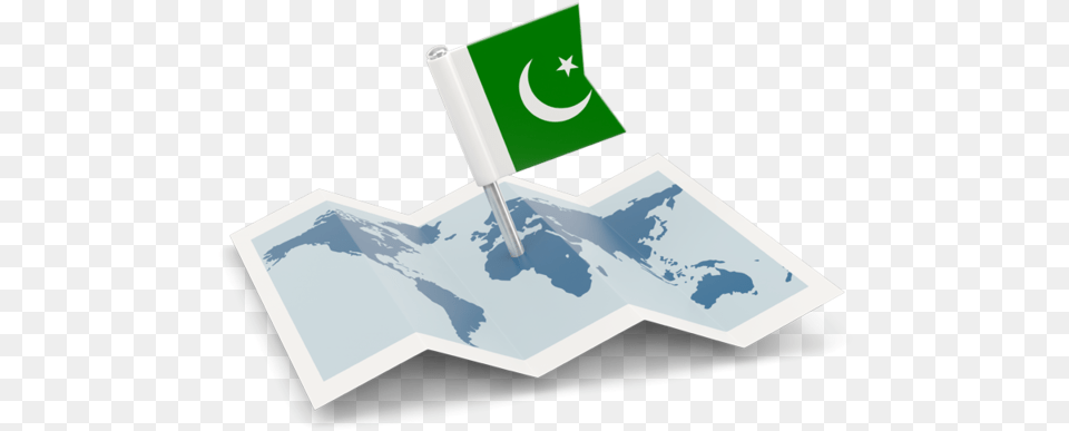 Flag Pin With Map South Korea Icon, Pakistan Flag Png Image