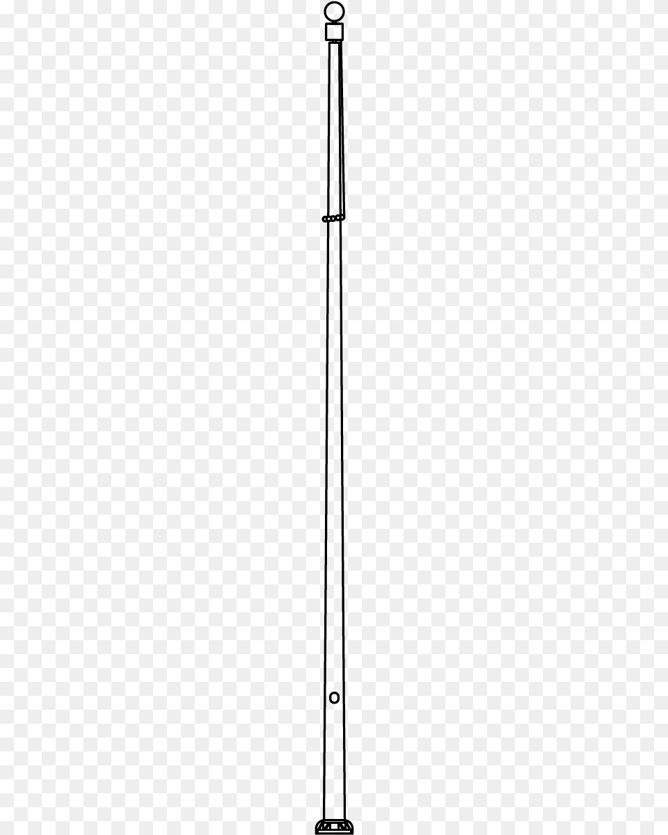 Flag Pole Style Antenna, Gray Free Png Download