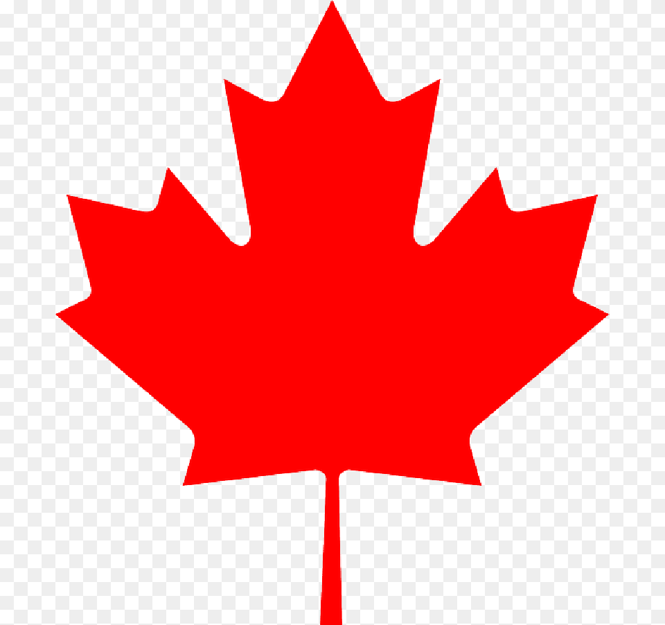 Flag Red Sign Outline Symbol Canada Leaf Cartoon Canada Maple Leaf, Maple Leaf, Plant, Tree Free Png Download