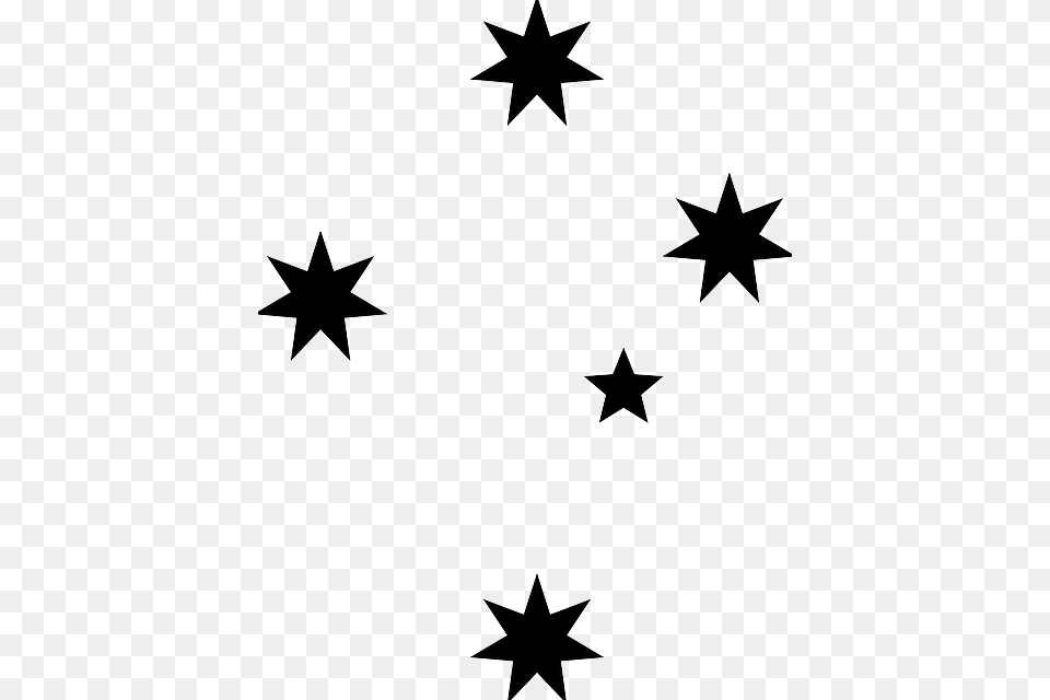 Flag Sign Black Science Geography Australia Star Black Stars Clipart, Star Symbol, Symbol Free Png Download