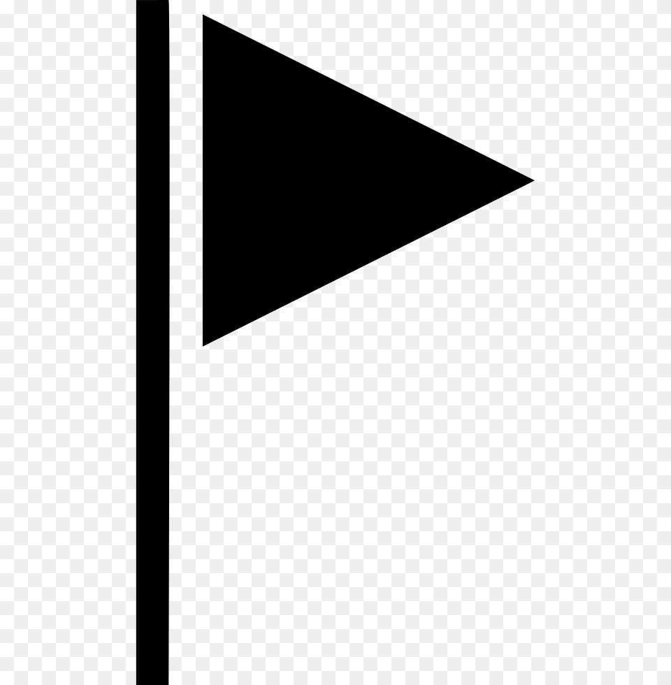 Flag Symbol Of Black Triangular Shape, Triangle Png Image