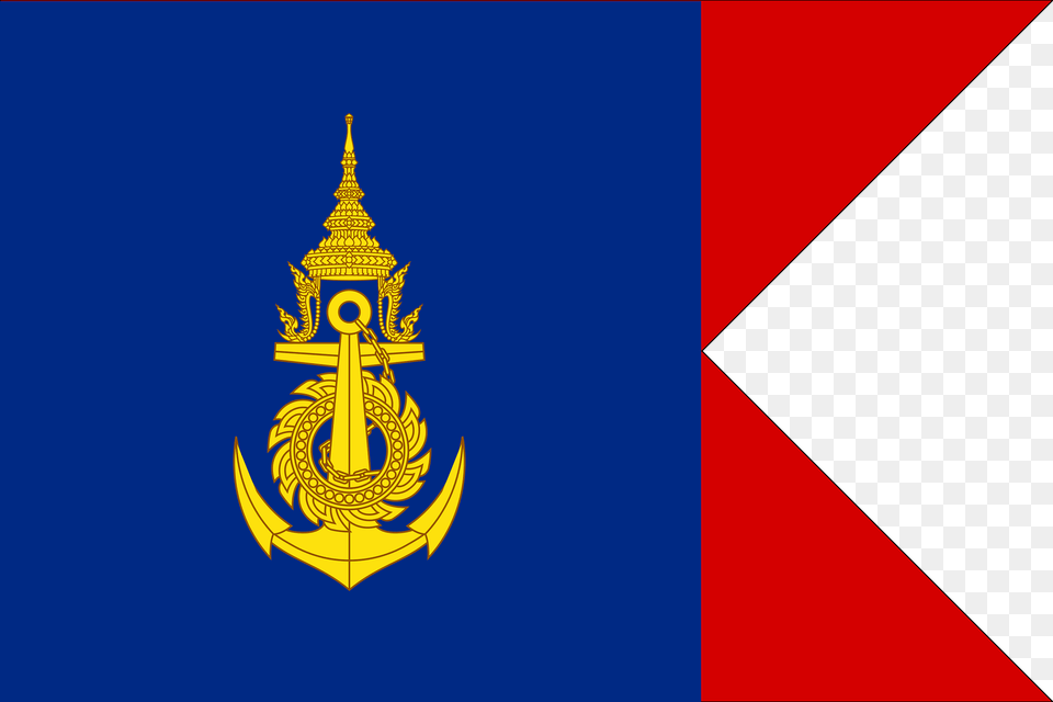 Flag Thai Navy Commander Coastal Station Clipart, Emblem, Symbol Free Png