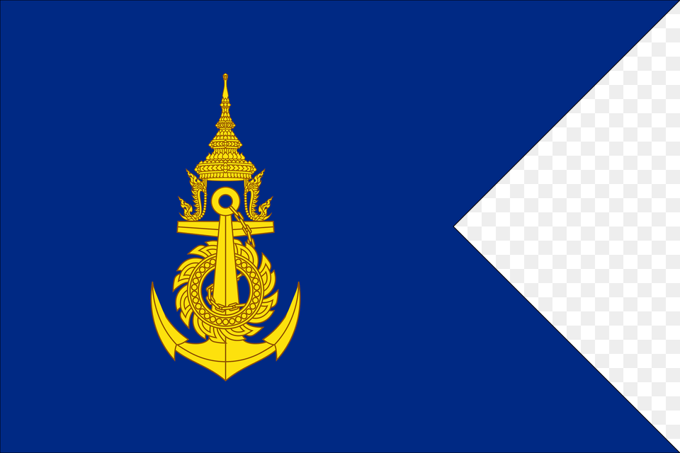 Flag Thai Navy Fleet Commander Clipart, Emblem, Symbol, Logo, Electronics Png