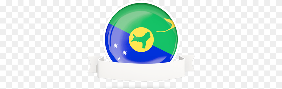 Flag With Empty Ribbon Christmas Island Flag, Sphere, Astronomy, Outer Space, Globe Png