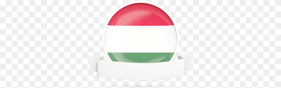 Flag With Empty Ribbon Illustration Of Hungary Hard, Clothing, Hardhat, Helmet, Egg Png Image