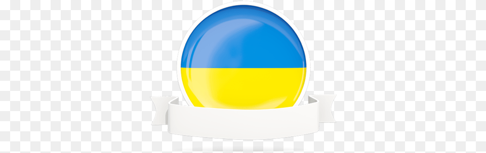 Flag With Empty Ribbon Ilration Of Ukraine Sphere, Clothing, Hardhat, Helmet, Egg Png Image