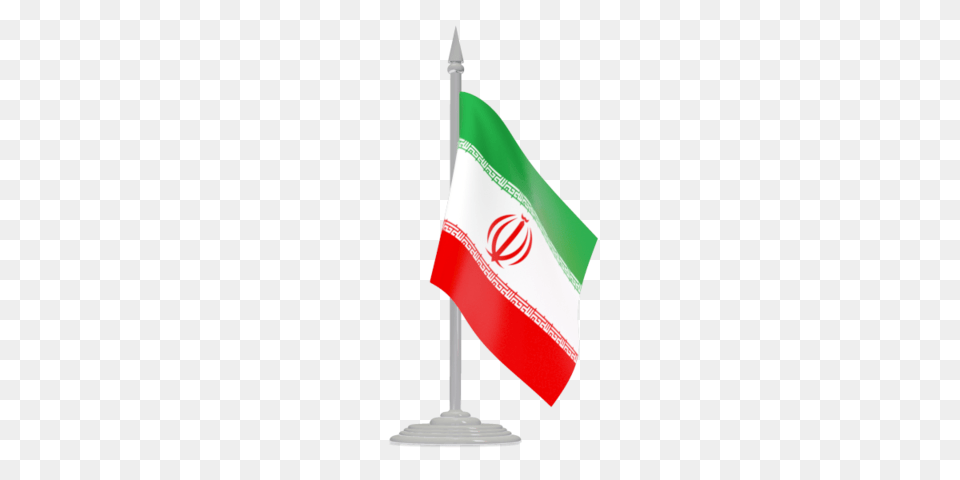 Flag With Flagpole Illustration Of Flag Of Iran, Iran Flag Free Png