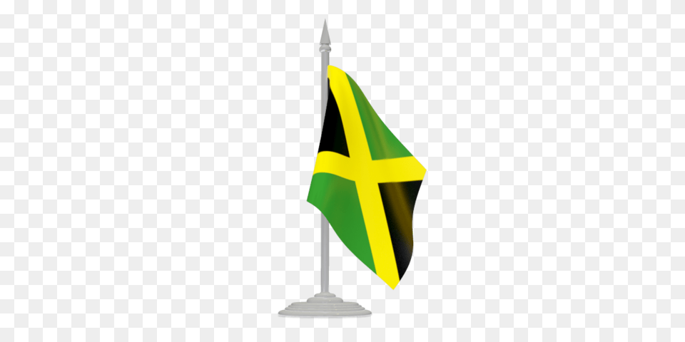 Flag With Flagpole Illustration Of Flag Of Jamaica, Rocket, Weapon Png