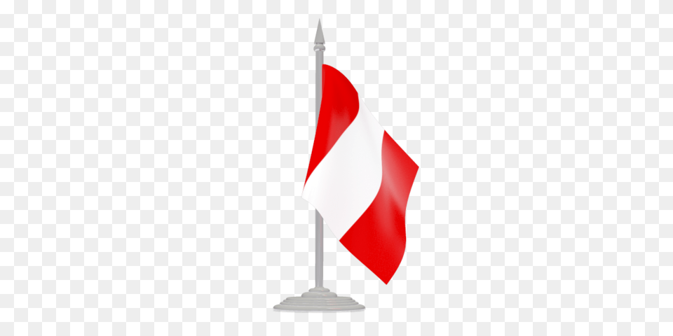 Flag With Flagpole Illustration Of Flag Of Peru, Austria Flag Png